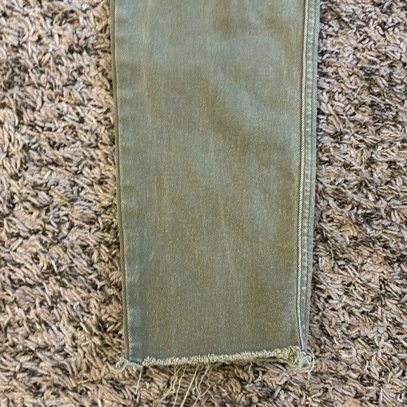 Free People Womens Slim Ankle Skinny Raw Hem Jeans Green 31 - Picture 11 of 13